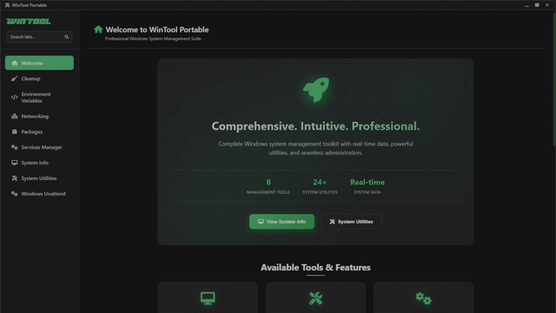 WinTool - Animated demonstration of features